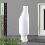 3-SOGA 2X 14x52cm Ornament Modern Minimalist Vase Decorative with Narrow tops and Wider rounded Body for Home Decor