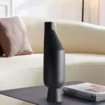 4-SOGA 2X 14x52cm Ornament Modern Minimalist Vase Decorative with Narrow tops and Wider rounded Body for Home Decor