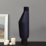 6-SOGA 2X 14x52cm Ornament Modern Minimalist Vase Decorative with Narrow tops and Wider rounded Body for Home Decor