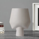 2-SOGA 33x43cm Ornament Bodhi House Ceramic Handcrafted Modern Abstract Square Vase Home Decor