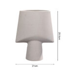 5-SOGA 21x25.5cm Ornament Geometric Decor Ceramic Vase Flower Pots Decorative for Living Room Decoration