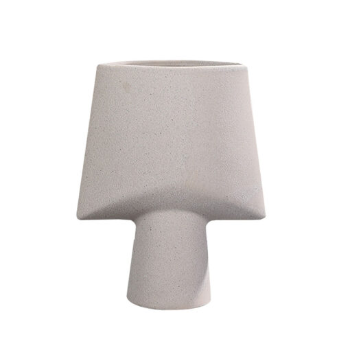 1-SOGA 21x25.5cm Ornament Geometric Decor Ceramic Vase Flower Pots Decorative for Living Room Decoration