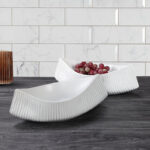 4-SOGA 37x12.5cm Ornament Boat Shaped Plate Ceramic Food Decoration Serving Tray For Kitchenware