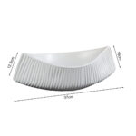 5-SOGA 37x12.5cm Ornament Boat Shaped Plate Ceramic Food Decoration Serving Tray For Kitchenware
