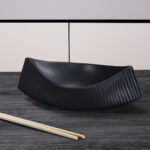 2-SOGA 37x12.5cm Ornament boat shaped plate ceramic food decoration Serving Tray For Kitchenware