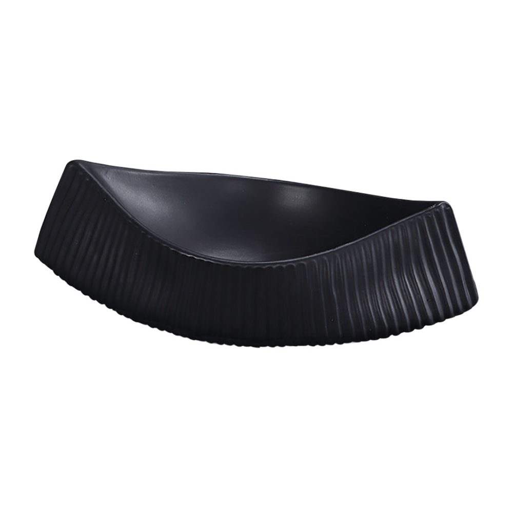 1-SOGA 37x12.5cm Ornament boat shaped plate ceramic food decoration Serving Tray For Kitchenware