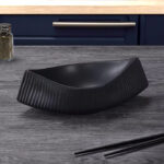 4-SOGA 37x12.5cm Ornament boat shaped plate ceramic food decoration Serving Tray For Kitchenware