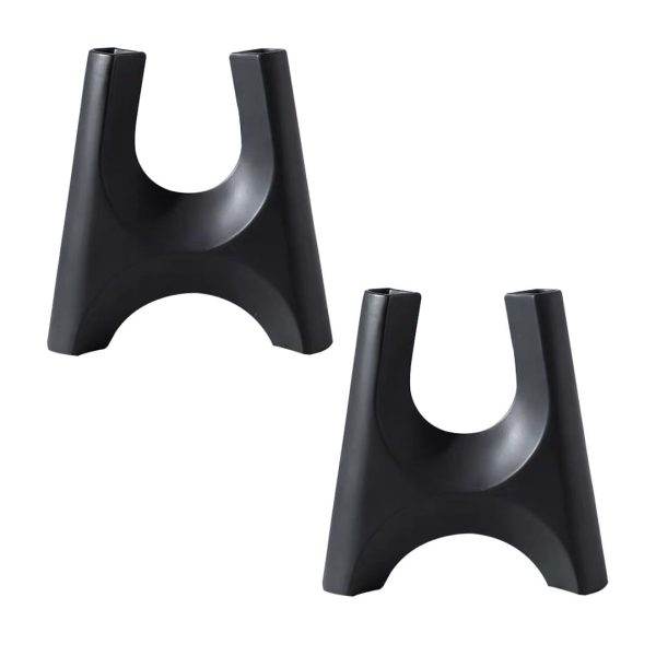 1-SOGA 2X 42x39cm Ornament Modern Minimalist Bottle Holder Stylish Cylindrical Stand and Plant Pots for Home D?cor