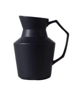1-SOGA 23.5cmx19.5cm Ornament Black Modern Ceramic Decorative Pitcher Vase with Handle for Home D?cor