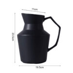 5-SOGA 23.5cmx19.5cm Ornament Black Modern Ceramic Decorative Pitcher Vase with Handle for Home D?cor