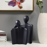 4-SOGA Ornament Set of 2 Abstract Human Figurine Sculptures Minimalist Modern Art Statues for Home D?cor