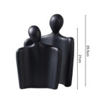 5-SOGA Ornament Set of 2 Abstract Human Figurine Sculptures Minimalist Modern Art Statues for Home D?cor
