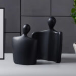 6-SOGA Ornament Set of 2 Abstract Human Figurine Sculptures Minimalist Modern Art Statues for Home D?cor