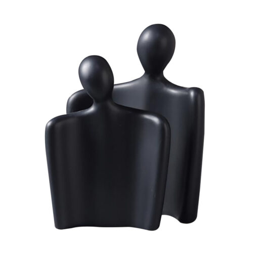 1-SOGA Ornament Set of 2 Abstract Human Figurine Sculptures Minimalist Modern Art Statues for Home D?cor