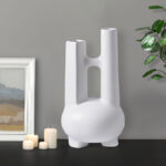 3-SOGA Ornament Modern Geometric Vase Minimalist Double Tube Abstract Sculpture for Home D?cor