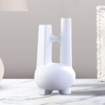 4-SOGA Ornament Modern Geometric Vase Minimalist Double Tube Abstract Sculpture for Home D?cor