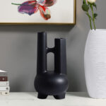 2-SOGA Ornament Modern Geometric Vase Minimalist Double Tube Abstract Sculpture for Home D?cor