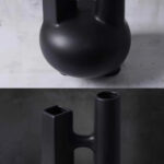 6-SOGA Ornament Modern Geometric Vase Minimalist Double Tube Abstract Sculpture for Home D?cor