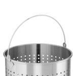 4-SOGA 2X 33L 18/10 Stainless Steel Perforated Stockpot Basket Pasta Strainer with Handle