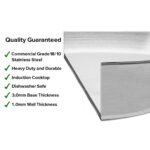 6-SOGA 2X 33L 18/10 Stainless Steel Perforated Stockpot Basket Pasta Strainer with Handle