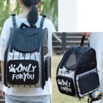 3-SOGA Black Pet Carrier Backpack Breathable Mesh Portable Safety Travel Essentials Outdoor Bag