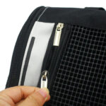 5-SOGA Black Pet Carrier Backpack Breathable Mesh Portable Safety Travel Essentials Outdoor Bag