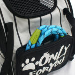 7-SOGA Black Pet Carrier Backpack Breathable Mesh Portable Safety Travel Essentials Outdoor Bag