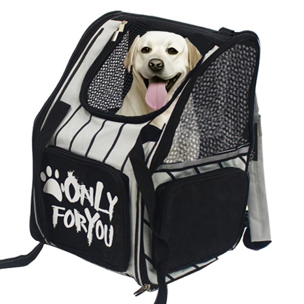 1-SOGA Black Pet Carrier Backpack Breathable Mesh Portable Safety Travel Essentials Outdoor Bag