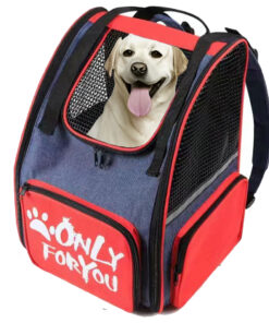 1-SOGA Red Pet Carrier Backpack Breathable Mesh Portable Safety Travel Essentials Outdoor Bag