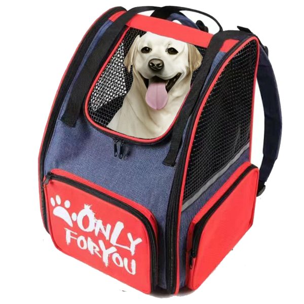 1-SOGA Red Pet Carrier Backpack Breathable Mesh Portable Safety Travel Essentials Outdoor Bag