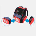 8-SOGA 2X Red Pet Carrier Backpack Breathable Mesh Portable Safety Travel Essentials Outdoor Bag