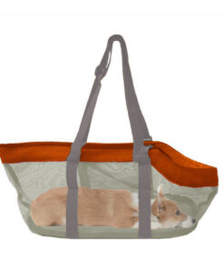 1-SOGA Orange Pet Carrier Bag Breathable Net Mesh Tote Pouch Dog Cat Travel Essentials