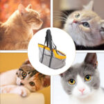 2-SOGA 2X Orange Pet Carrier Bag Breathable Net Mesh Tote Pouch Dog Cat Travel Essentials