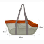 8-SOGA 2X Orange Pet Carrier Bag Breathable Net Mesh Tote Pouch Dog Cat Travel Essentials