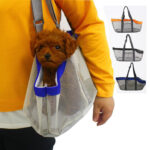 3-SOGA Grey Pet Carrier Bag Breathable Net Mesh Tote Pouch Dog Cat Travel Essentials