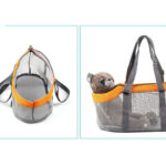 6-SOGA Grey Pet Carrier Bag Breathable Net Mesh Tote Pouch Dog Cat Travel Essentials