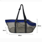 8-SOGA Grey Pet Carrier Bag Breathable Net Mesh Tote Pouch Dog Cat Travel Essentials