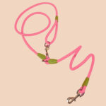 4-SOGA 220cm Multifunction Hands-Free Rope Pet Cat Dog Puppy Double Ended Leash for Walking Training Tracking Obedience Pink