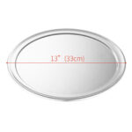2-SOGA 2X 13-inch Round Aluminum Steel Pizza Tray Home Oven Baking Plate Pan