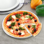 4-SOGA 6X 14-inch Round Aluminum Steel Pizza Tray Home Oven Baking Plate Pan