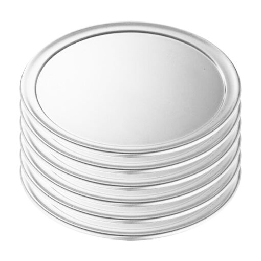 1-SOGA 6X 14-inch Round Aluminum Steel Pizza Tray Home Oven Baking Plate Pan