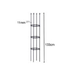 6-SOGA 2X 133cm 4-Bar Plant Frame Stand Trellis Vegetable Flower Herbs Outdoor Vine Support Garden Rack with Rings