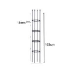 6-SOGA 2X 163cm 4-Bar Plant Frame Stand Trellis Vegetable Flower Herbs Outdoor Vine Support Garden Rack with Rings
