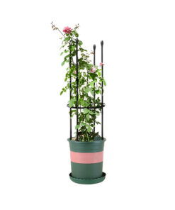1-SOGA 73cm 4-Bar Plant Frame Stand Trellis Vegetable Flower Herbs Outdoor Vine Support Garden Rack with Rings