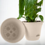 4-SOGA 19.5 cm  Plastic Plant Pot Self Watering Planter Flower Bonsai Indoor Outdoor Garden Decor Set of 3
