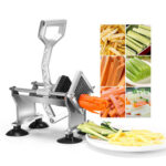 2-SOGA 2X Stainless Steel Potato Cutter Commercial-Grade French Fry and Fruit/Vegetable Slicer with 3 Blades