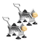 1-SOGA 2X Stainless Steel Potato Cutter Commercial-Grade French Fry and Fruit/Vegetable Slicer with 3 Blades
