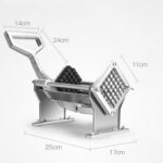 3-SOGA 2X Stainless Steel Potato Cutter Commercial-Grade French Fry and Fruit/Vegetable Slicer with 3 Blades