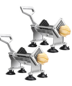 1-SOGA 2X Stainless Steel Potato Cutter Commercial-Grade French Fry and Fruit/Vegetable Slicer with 3 Blades