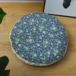 2-SOGA 45cm Blue Premium Polyester Cotton Cushion with EPP Particle Insert for Enhanced Comfort